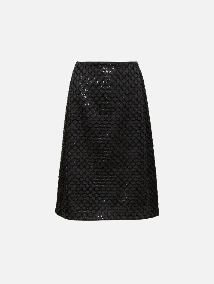 Sparkling Statement Skirt,DOROTHEE SCHUMACHER,BLACK,Image 1