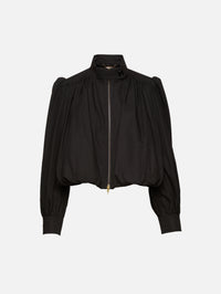 Mock Neck Zip Up Jacket,CHLOÉ,BLACK,Image 1