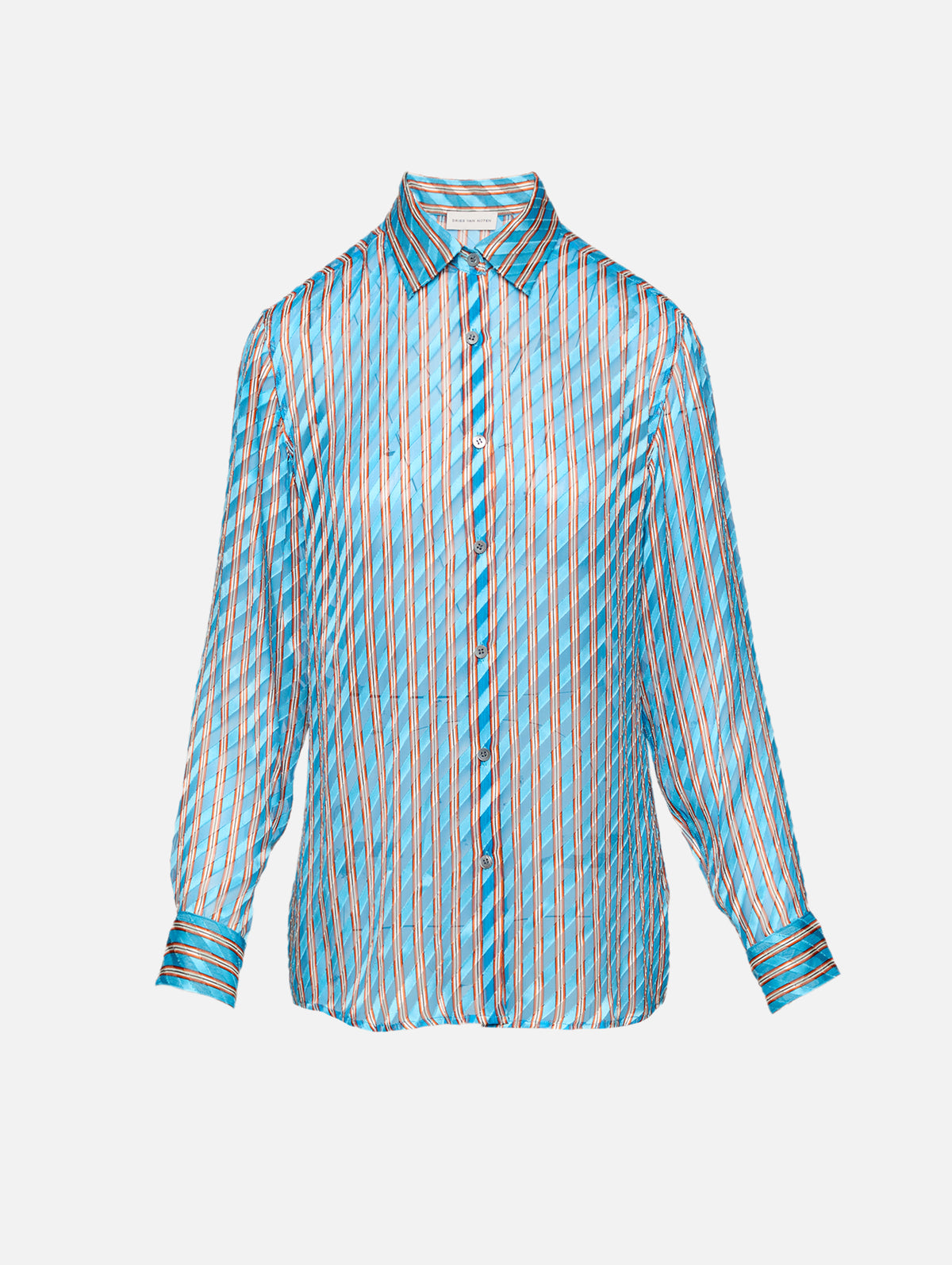 Clavelly Shirt,DRIES VAN NOTEN,TURQUOISE,Image 1