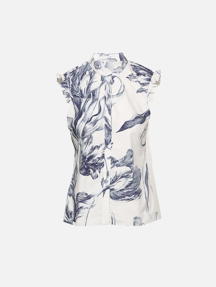 Sleeveless Top,ERDEM,BOTANICAL IVORY,Image 1