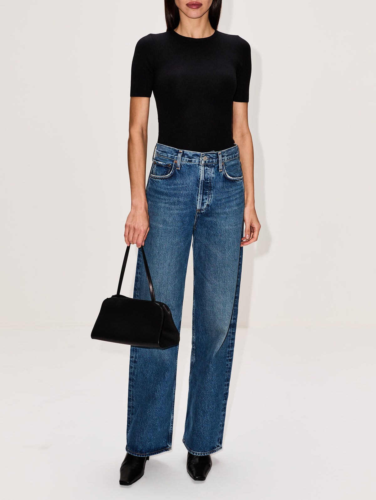 Cara Short Sleeve Shirt,AMIYA,BLACK,Image 2