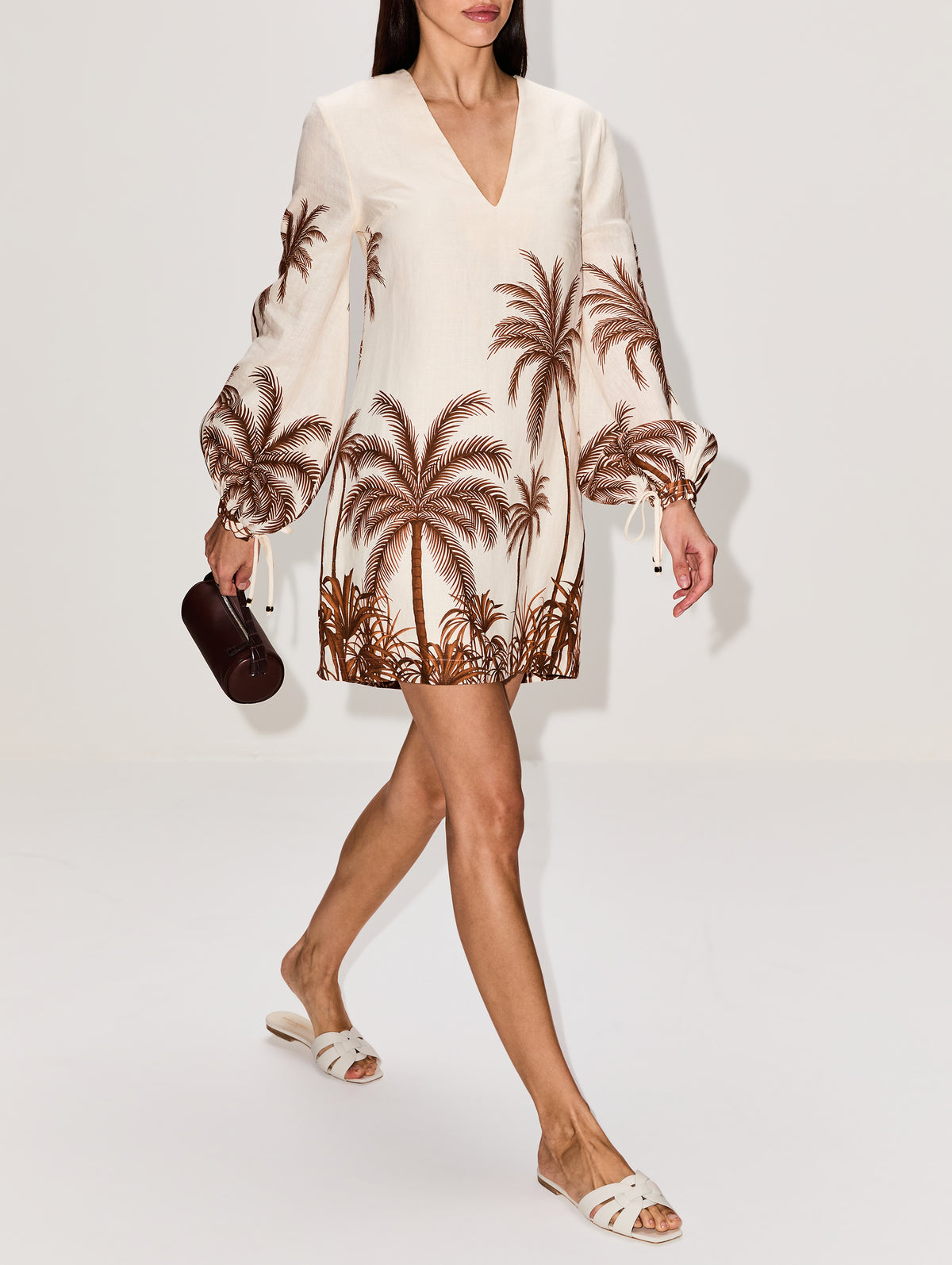 Y El Mar Mini Dress,ANDRES OTALORA,MOCHA PARADISO,Image 3