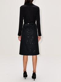 Sparkling Statement Skirt,DOROTHEE SCHUMACHER,BLACK,Image 4