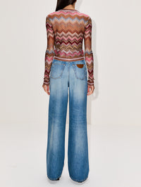 Buttoned Cardigan,MISSONI,PINK MULTICOLOURED,Image 3