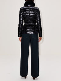 Knit Collar Coat,HERNO,NERO,Image 3