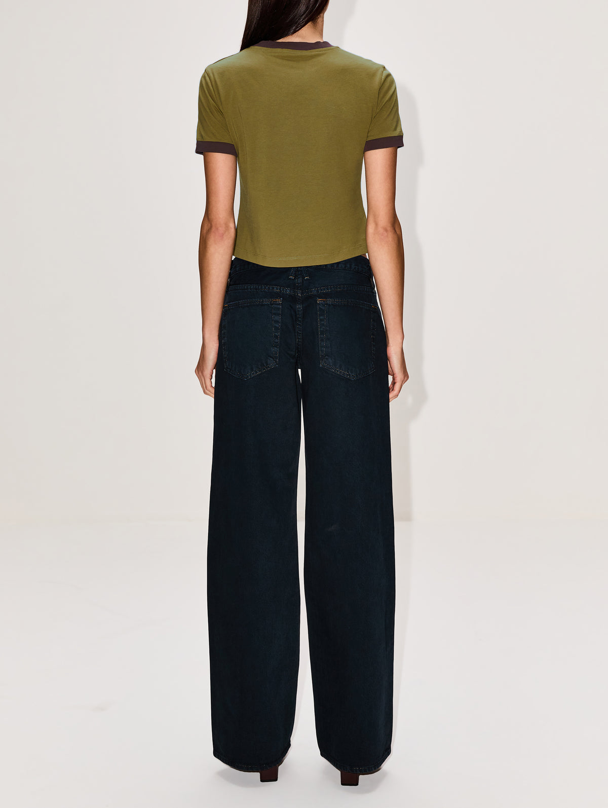 Logo Tee,MIU MIU,MILITARY GREEN/BROWN,Image 3