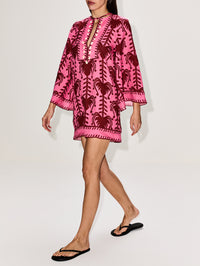Wild Savannah Short Tunic Dress,JOHANNA ORTIZ,PINK/CHERRY,Image 3