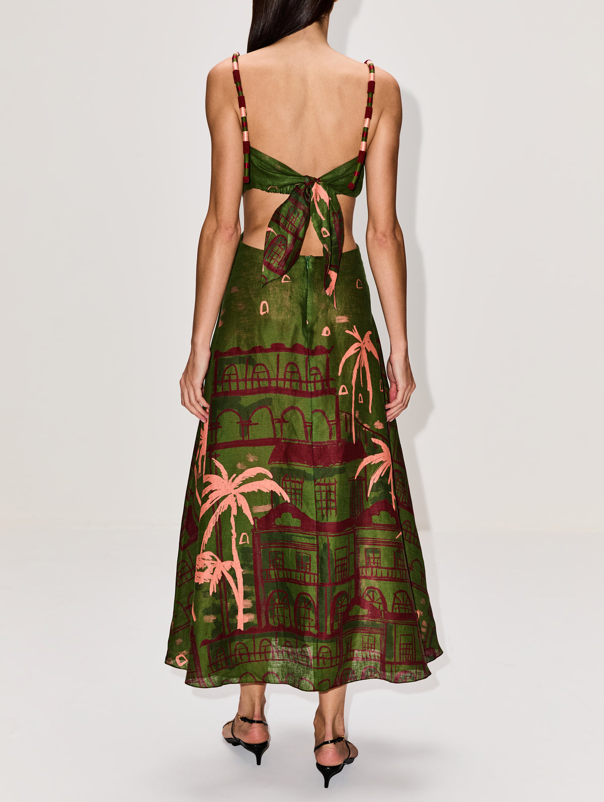 Sailors Prayer Ankle Dress,JOHANNA ORTIZ,GREEN,Image 4