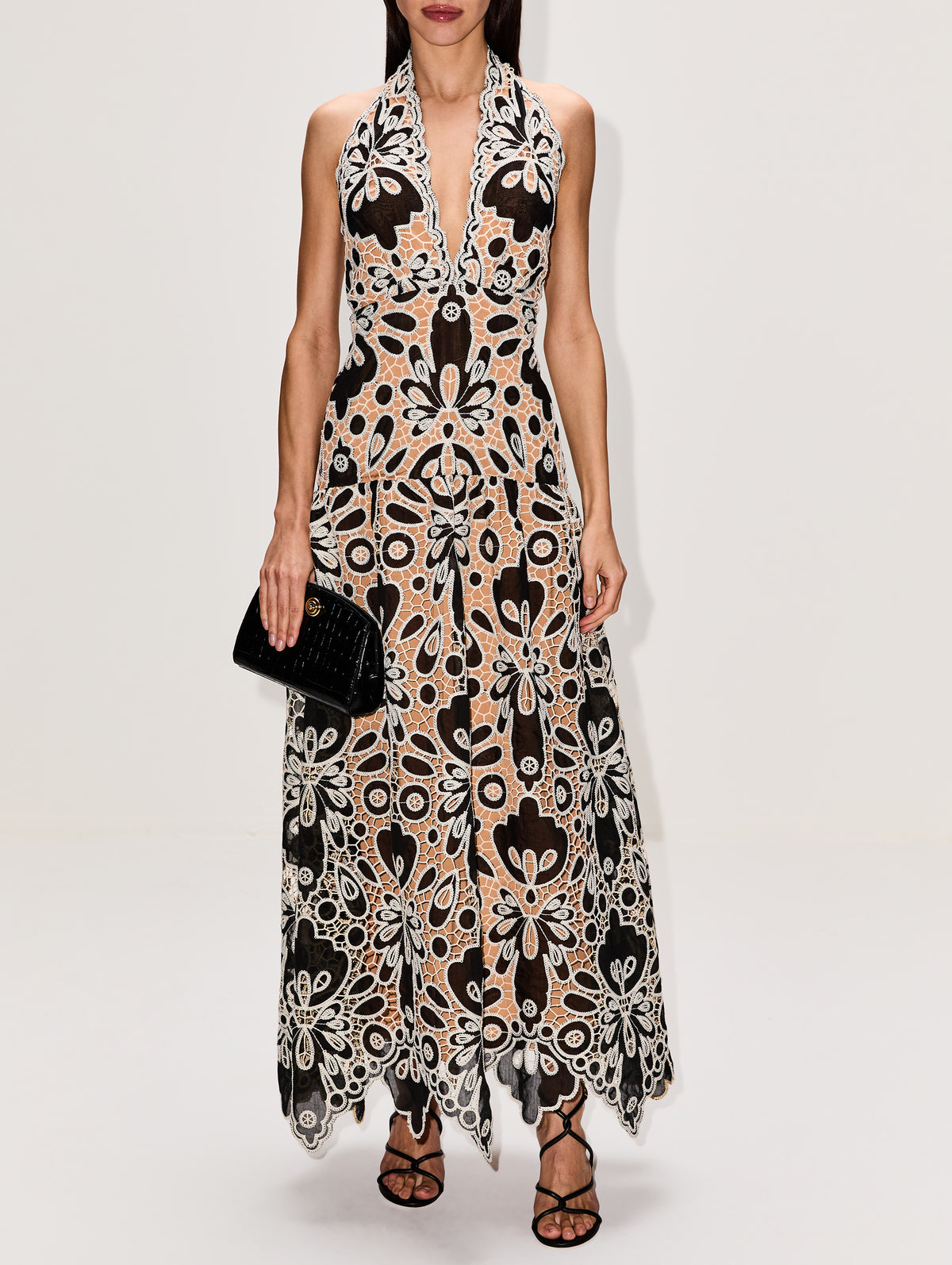 johanna ortiz black and white dress Johanna Ortiz Pintaderas Mini Dress in Ecru & Black