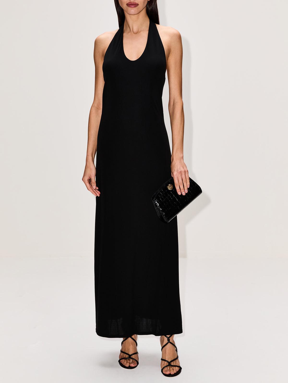 Bridgette Halter Dress,KALLMEYER,BLACK,Image 2