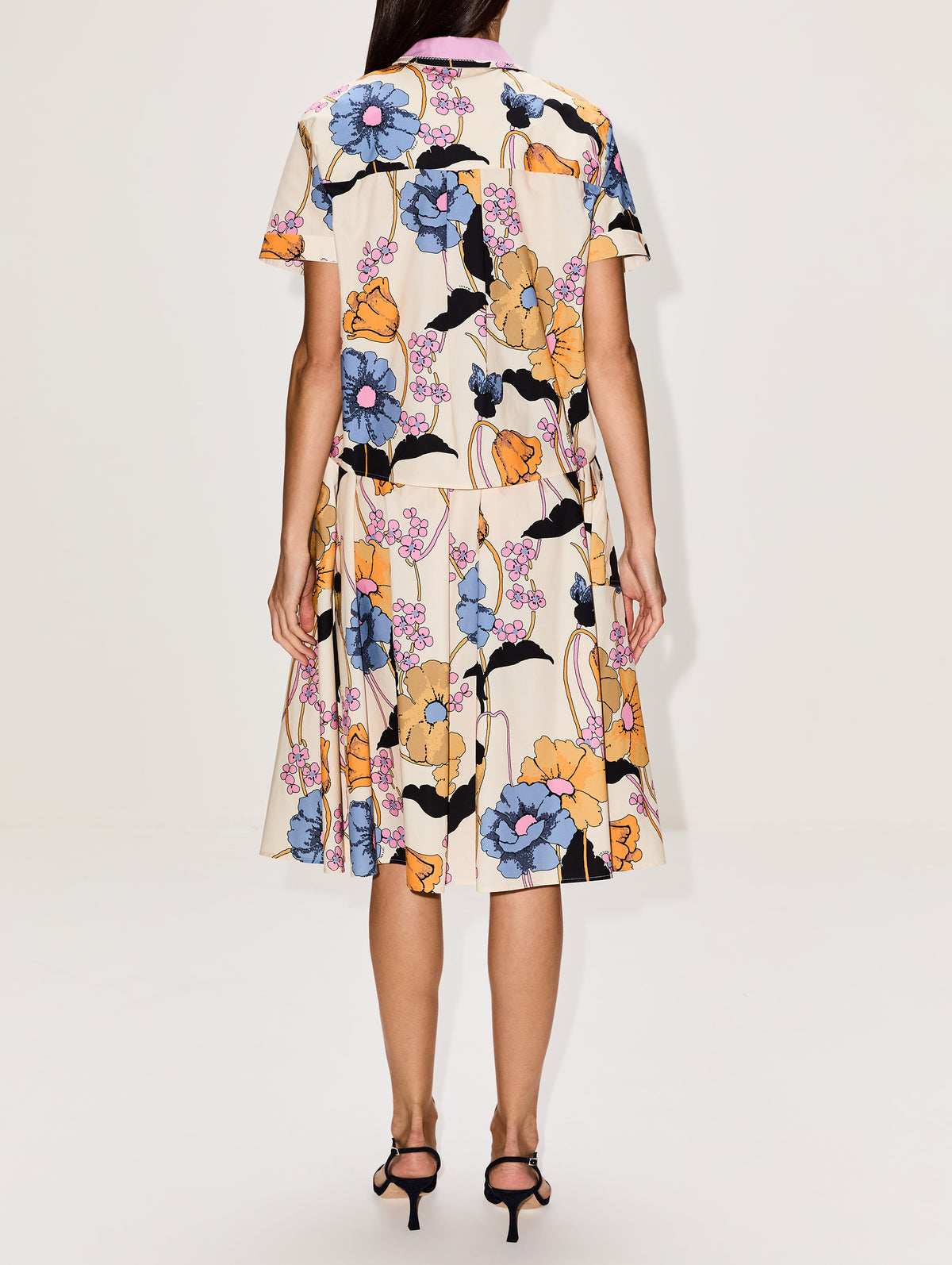 Button Front Short Sleeve Shirt,MARNI,BONE,Image 3