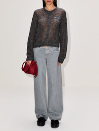 Crop Cardigan,MOTHER,GREY,Image 2