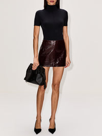 Avery Skirt,NOUR HAMMOUR,LACQUARD CROCO,Image 2