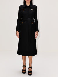 V Pocket Coat,VALENTINO GARAVANI,NERO,Image 2