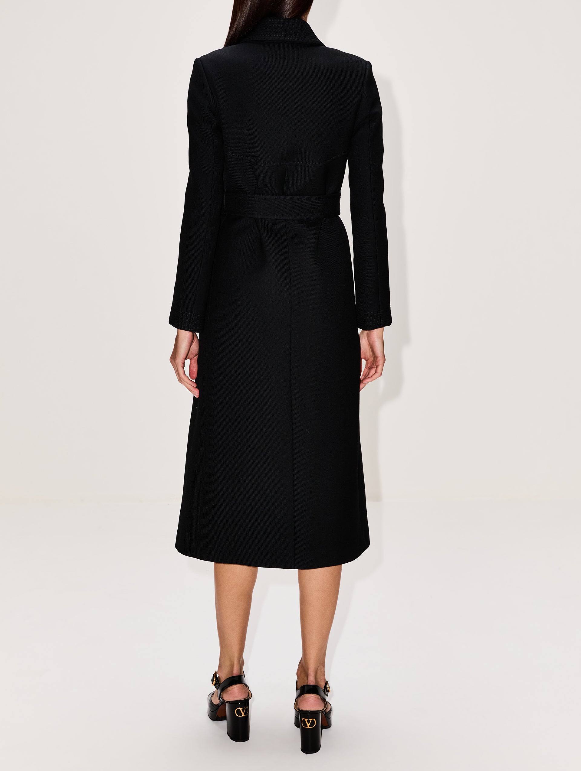 【美品】VAL by Valentino 黒ロングコート48 オンワード樫山 V Pocket Coat | VALENTINO GARAVANI | elysewalker