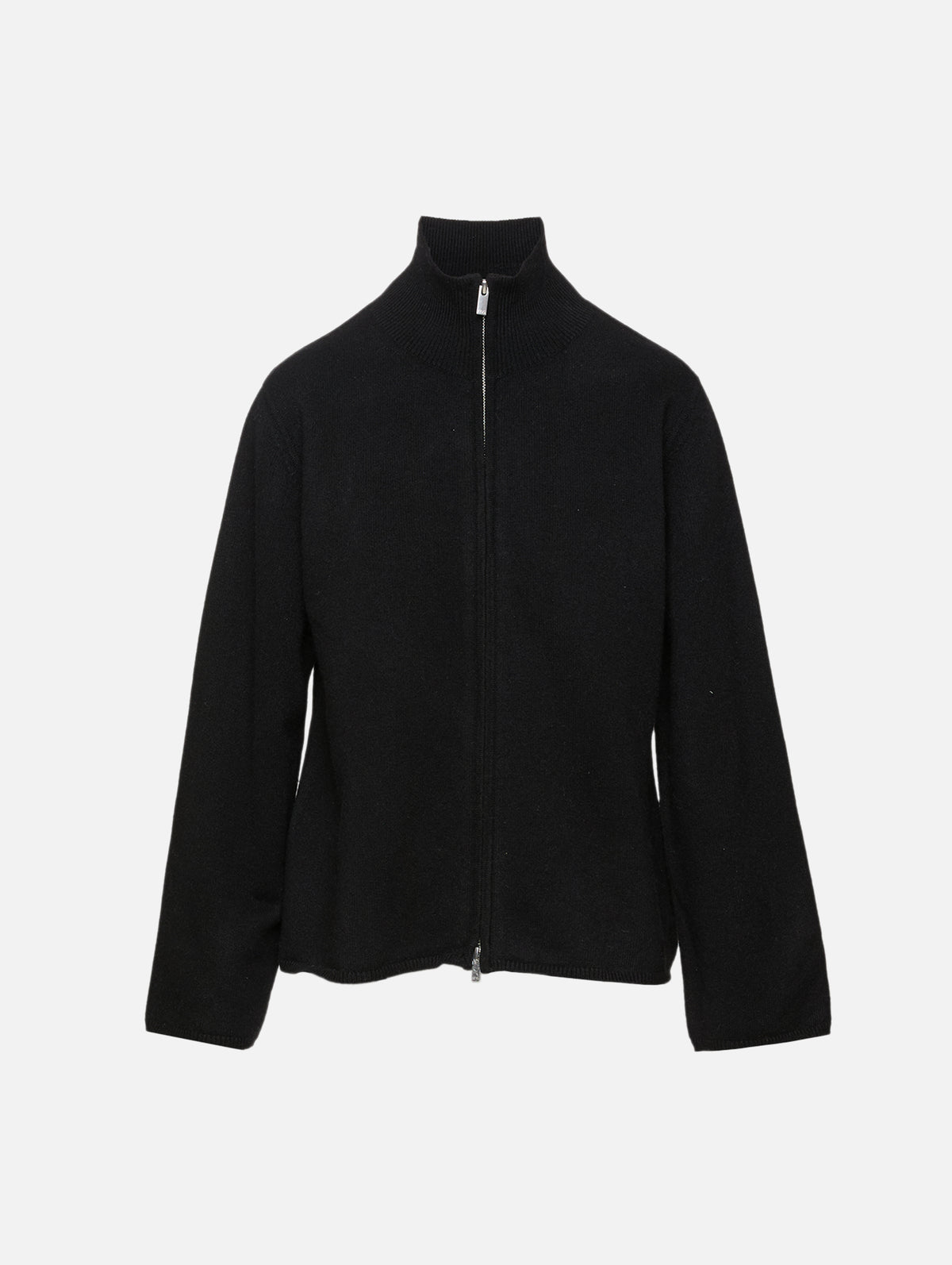 Gabi Zipped Cardigan,LOULOU DE SAISON,BLACK,Image 1