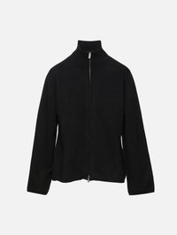 Gabi Zipped Cardigan,LOULOU DE SAISON,BLACK,Image 1