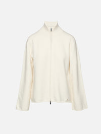 Gabi Zipped Cardigan,LOULOU DE SAISON,IVORY,Image 1