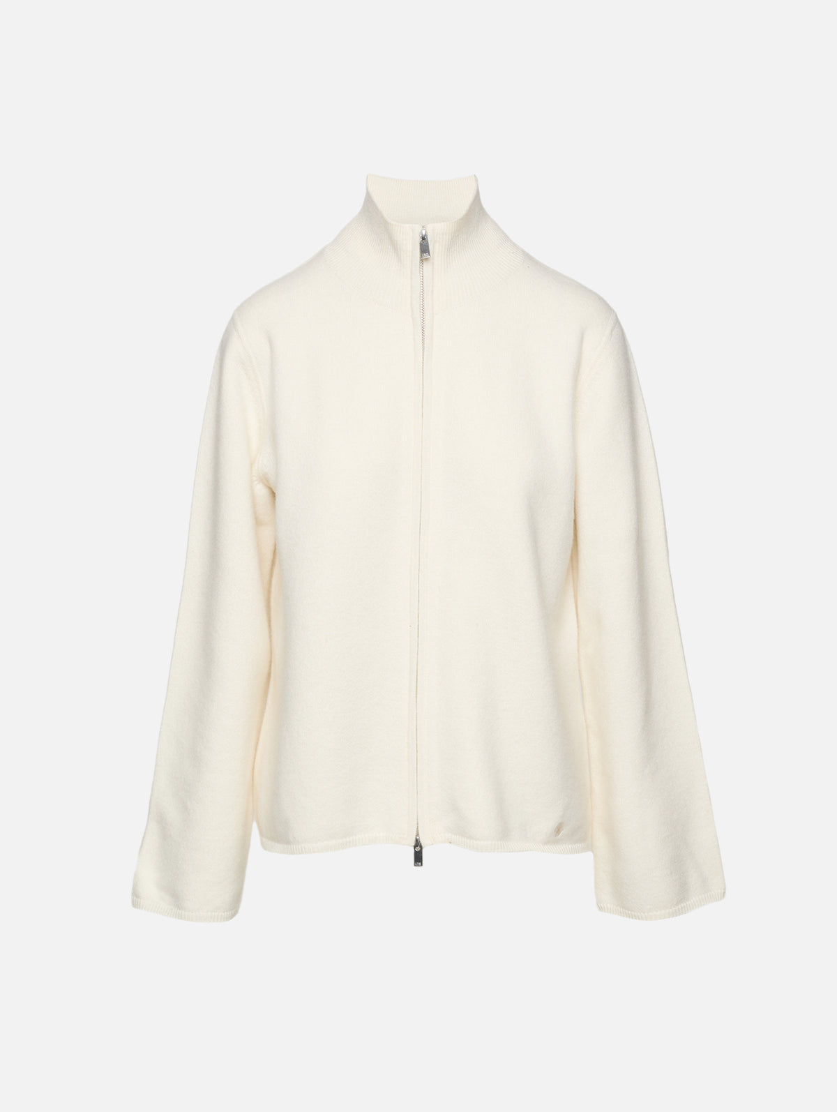 Gabi Zipped Cardigan,LOULOU DE SAISON,IVORY,Image 2