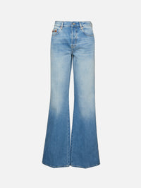 Mid Rise Flare Pant,GUCCI,BLUE,Image 1