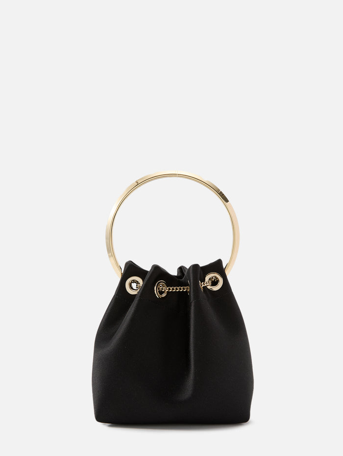Bon Bon Satin Bag,JIMMY CHOO,BLACK/LIGHT GOLD,Image 1
