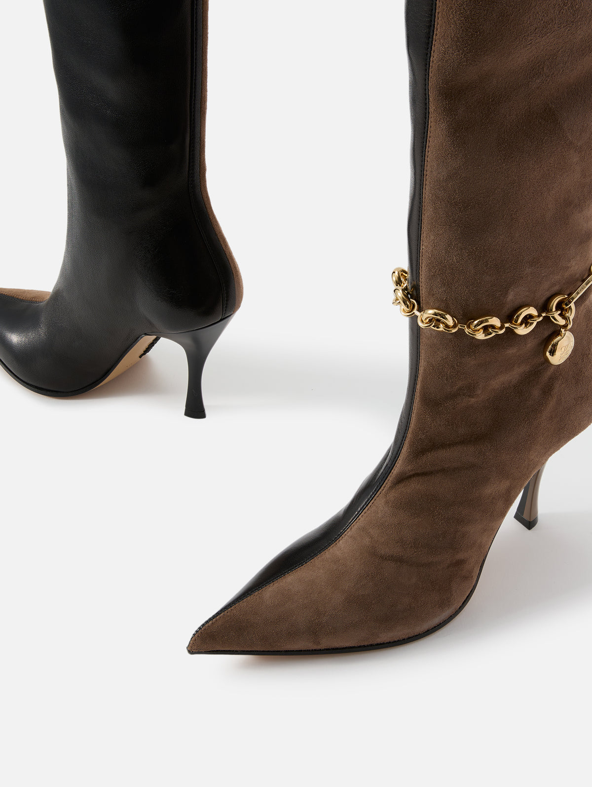 New Comic Boot 90mm,LOEWE,BLACK/CIGAR,Image 2