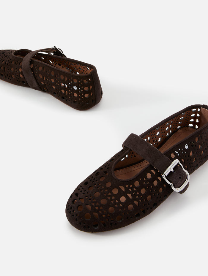 Ballet Flat,ALAIA,BRUN FONCE,Image 1