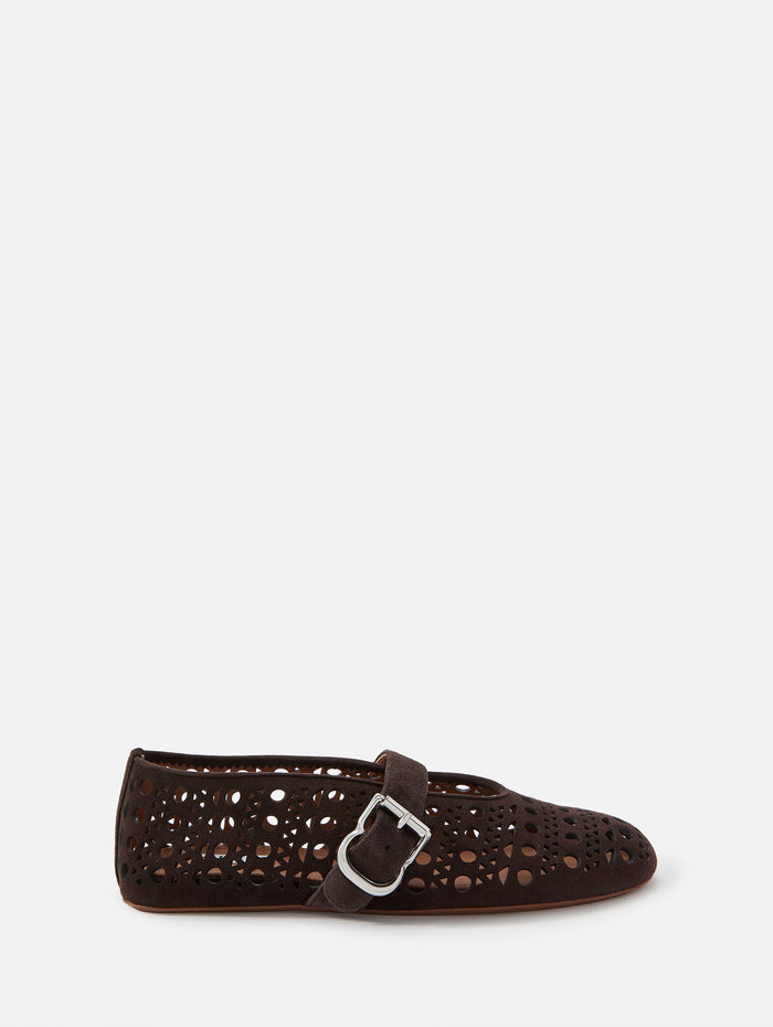 Ballet Flat,ALAIA,BRUN FONCE,Image 1