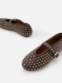 Ballet Flat,ALAIA,BRUN FONCE,Image 2