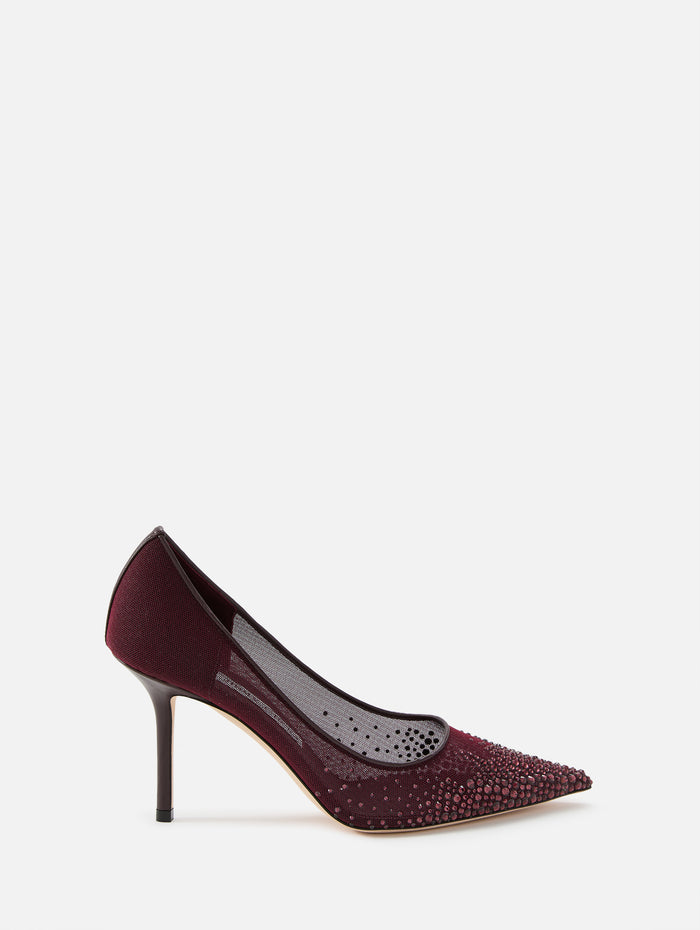 Love Mesh Pump 85mm,JIMMY CHOO,DEEP MERLOT,Image 1