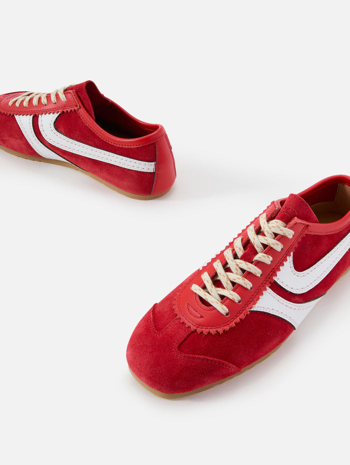 Bi Color Sneaker,DRIES VAN NOTEN,RED,Image 1