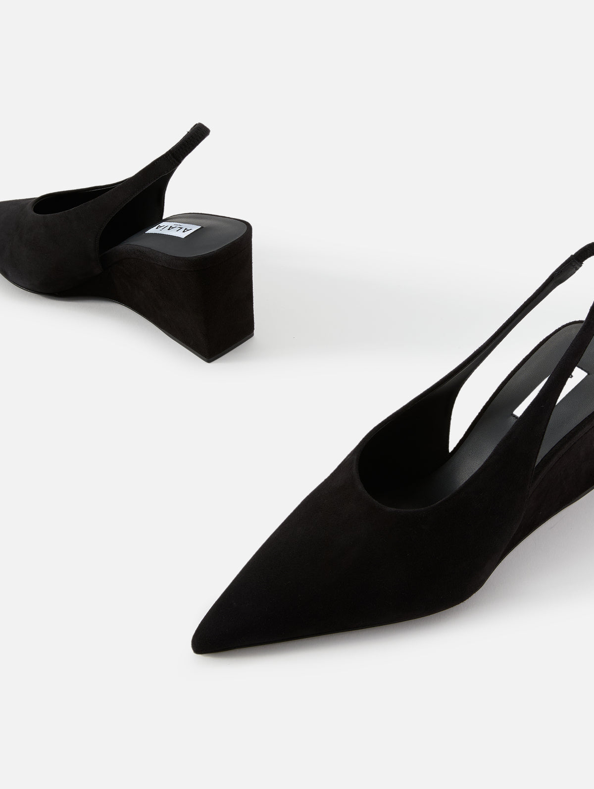 Slingback Wedge 75mm,ALAIA,NOIR,Image 2