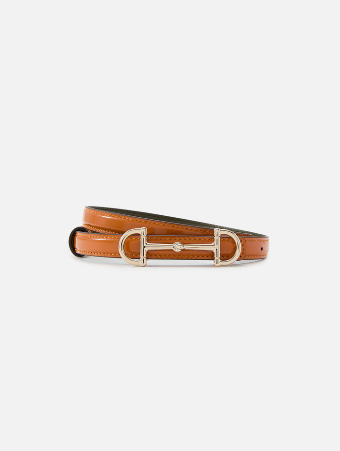 Reversible Horsebit Belt,GUCCI,TANGERINE,Image 1