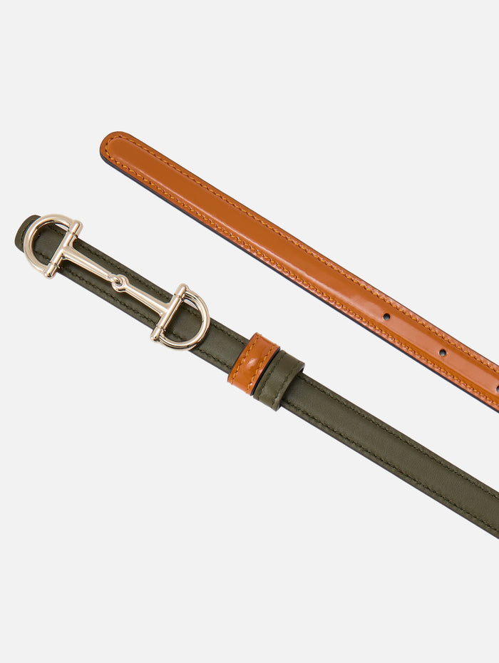 Reversible Horsebit Belt,GUCCI,TANGERINE,Image 1