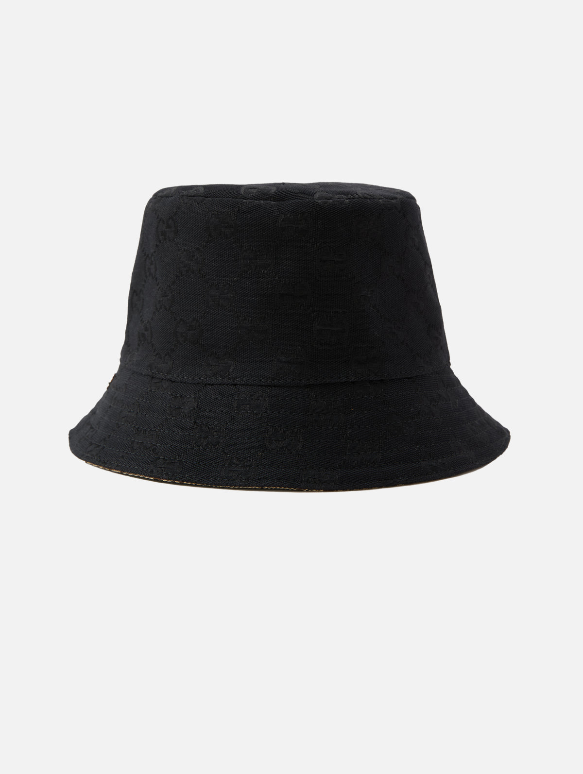 GG Canvas Bob Fedora,GUCCI,BLACK/BEIGE,Image 2
