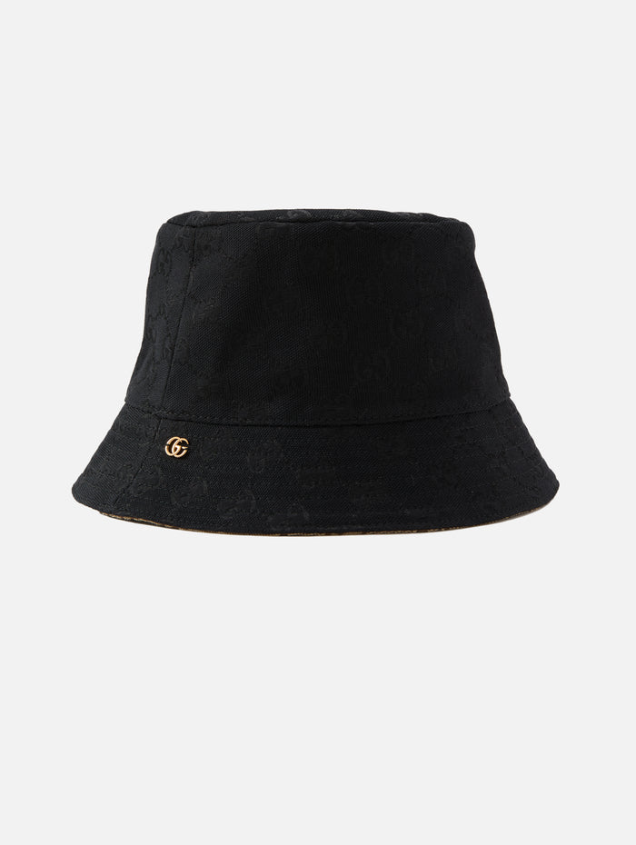 GG Canvas Bob Fedora,GUCCI,BLACK/BEIGE,Image 1