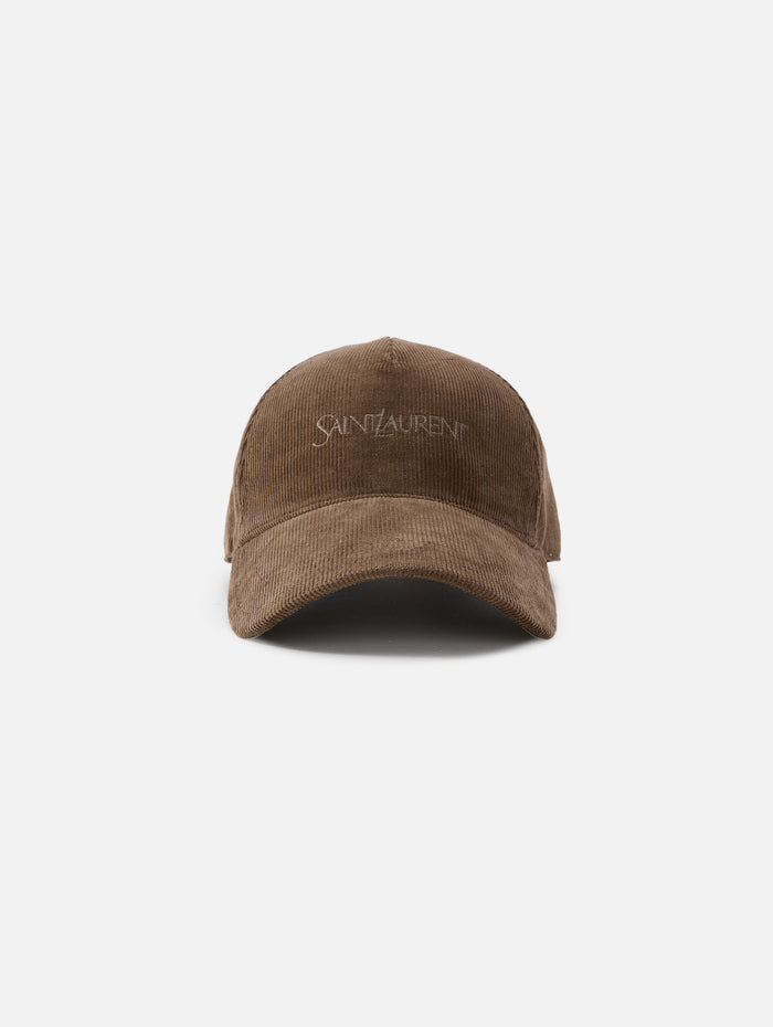 Vintage Corduroy Hat,SAINT LAURENT,KHAKI,Image 1