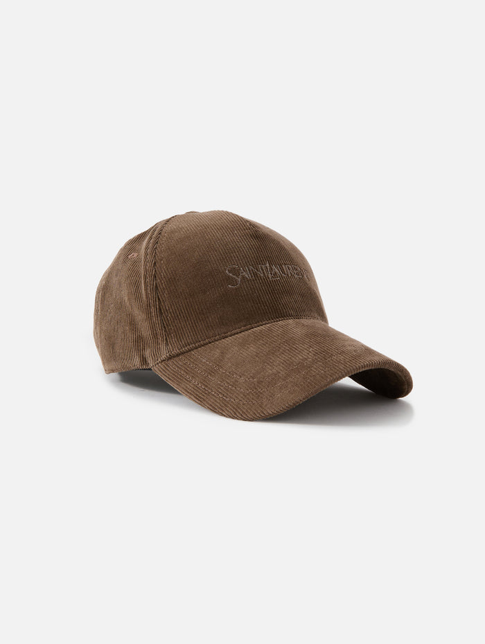 Vintage Corduroy Hat,SAINT LAURENT,KHAKI,Image 1