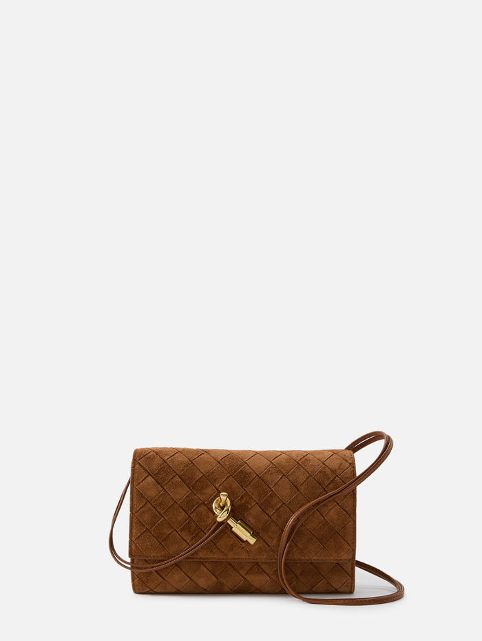 Andiamo Slim Pouch,BOTTEGA VENETA,AMBER,Image 1