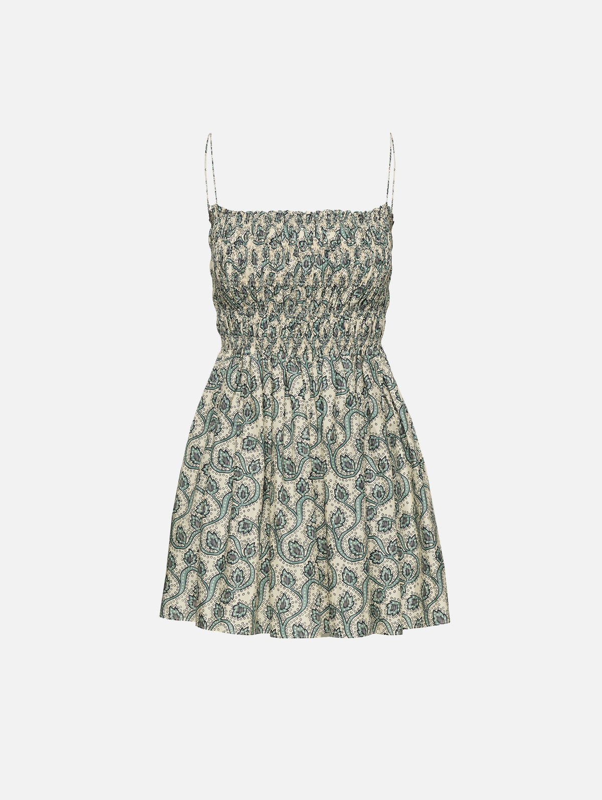 Shirred Bodice Mini Dress,MATTEAU,VINE,Image 1