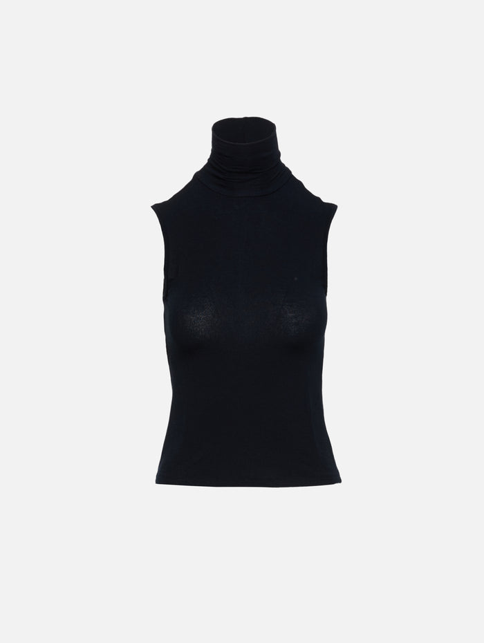 Jade Turtleneck Tank,ELYSEWALKER LABEL,NAVY,Image 1