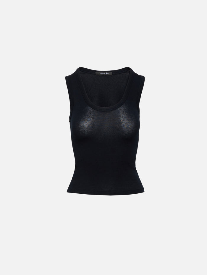 Jade Scoop Neck Tank,ELYSEWALKER LABEL,NAVY,Image 1