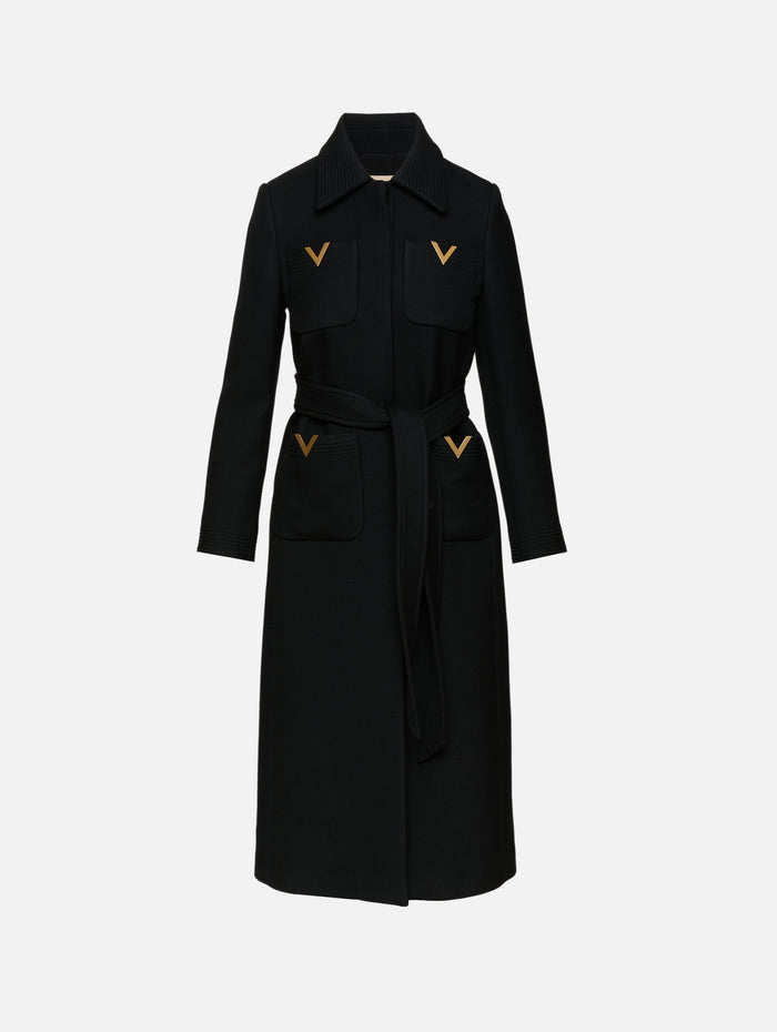 V Pocket Coat,VALENTINO GARAVANI,NERO,Image 1