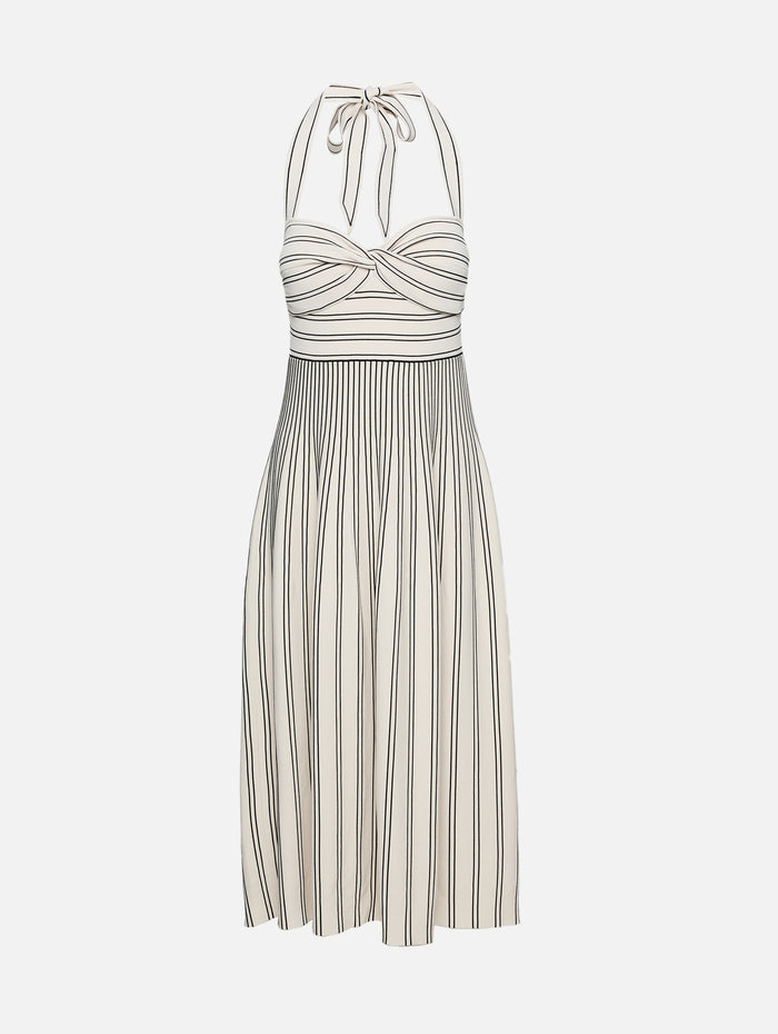 Daylight Twist Midi Dress,ZIMMERMANN,CREAM/BLACK,Image 1