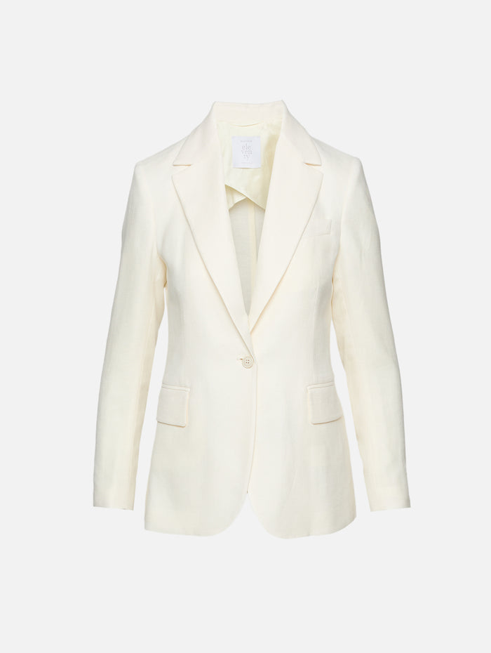 Single Breasted Blazer,ELEVENTY,WHITE,Image 1