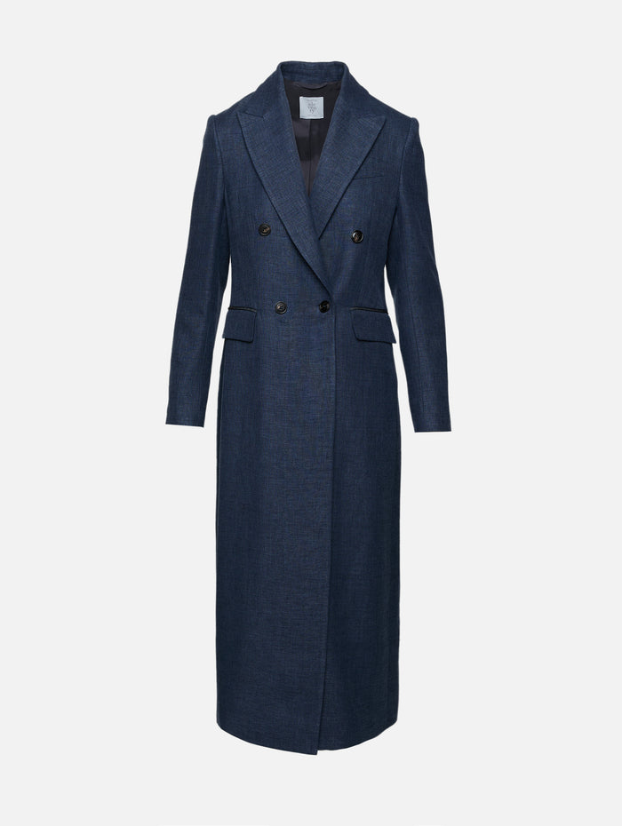 Duster Coat,ELEVENTY,NAVY,Image 1
