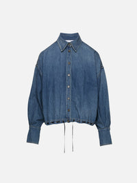 Leland Eyelet Shirt,BRANDON MAXWELL,DAKOTA WASH,Image 1