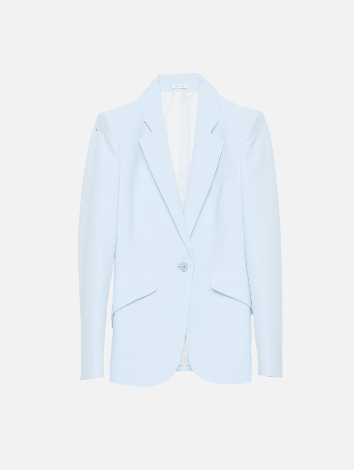 One Button Blazer Jacket,ALEXANDER MCQUEEN,ICE BLUE,Image 2