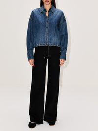 Leland Eyelet Shirt,BRANDON MAXWELL,DAKOTA WASH,Image 2