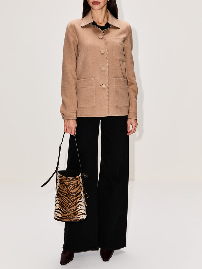 Ulu Chore Jacket,GABRIELA HEARST,CAMEL/BLACK,Image 1